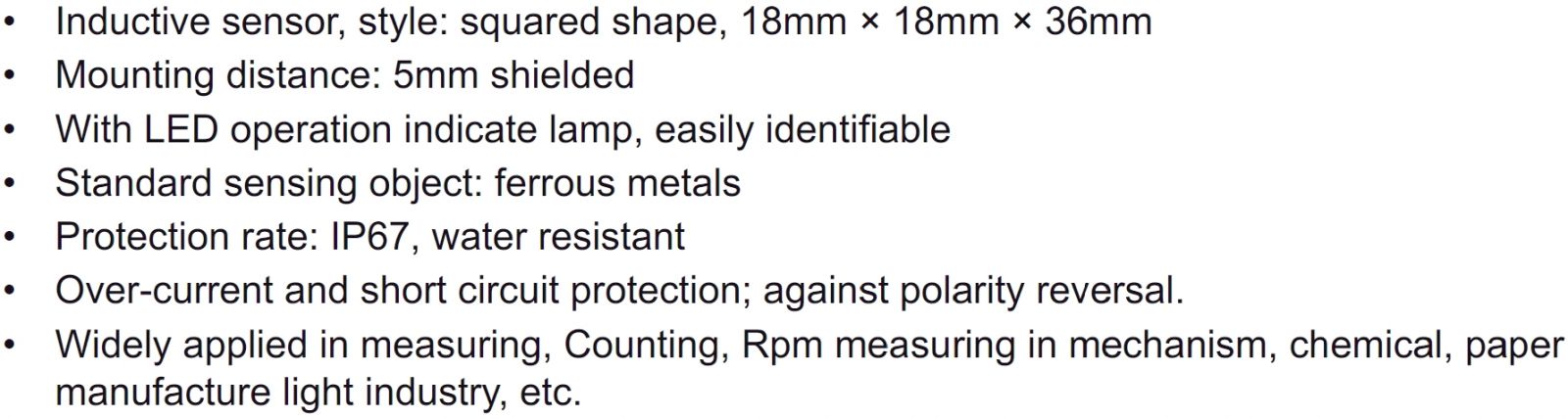 חיישני קירבה MULTICOMP SQUARE PROXIMITY SENSORS MP002223 TEXT